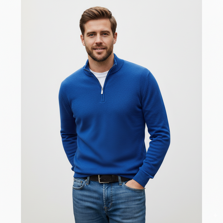 Men’s Casual Quarter-Zip Pullover Sweater