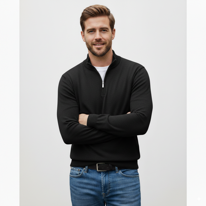 Men’s Casual Quarter-Zip Pullover Sweater