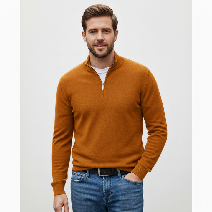 Men’s Casual Quarter-Zip Pullover Sweater